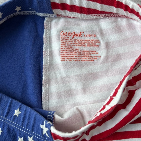 Cat & Jack Blue and Red Star Stripe leggings - Picture 4 of 5